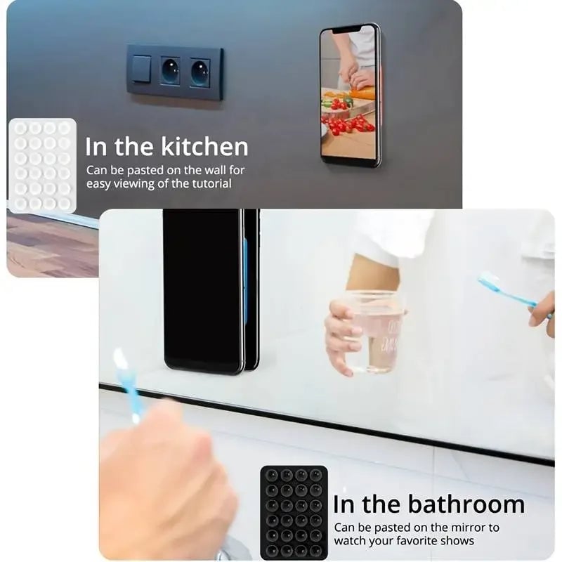 Silicone Suction Phone Holder Mat Anti Slip Wall Mount Stand