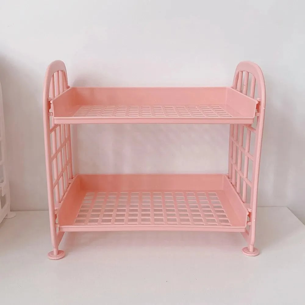 Multi-Layer Desktop Storage Organizer Rack - Computer Desk Shelf