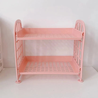 Multi-Layer Desktop Storage Organizer Rack - Computer Desk Shelf