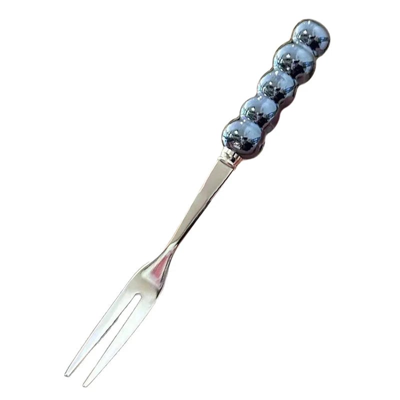 4-Tine Stainless Steel Dinner Forks Set Korean Cutlery Kitchen
