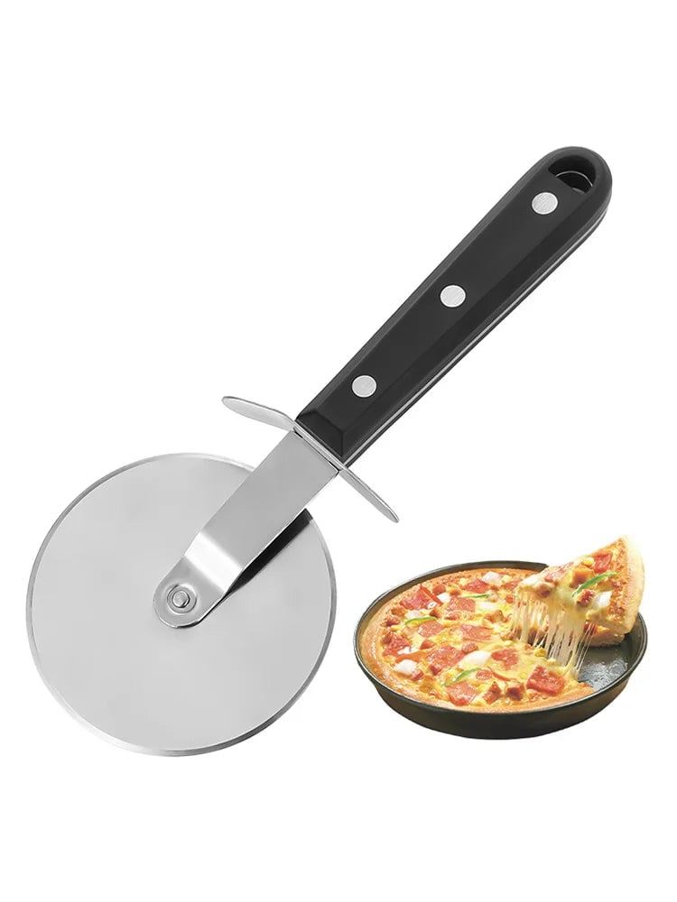 Stainless Steel Pizza Cutter 9cm Wheel POM Handle Slicer