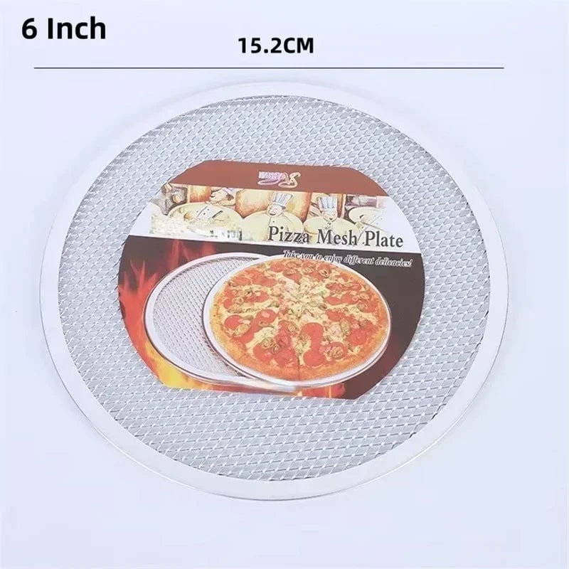 Round Aluminum Pizza Baking Screen with Holes 8-14 Inch Non-Stick