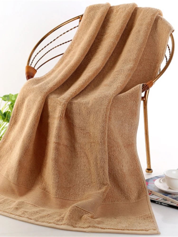 Pure Cotton Bath Towel 70x140cm - Hotel Quality Thick Beach Towel