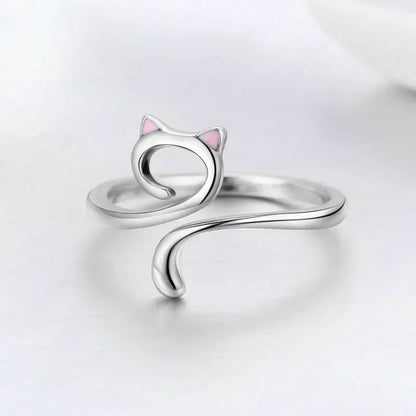 Adjustable Cat Ring Yarn Guide - Crochet Tension Control Thimble