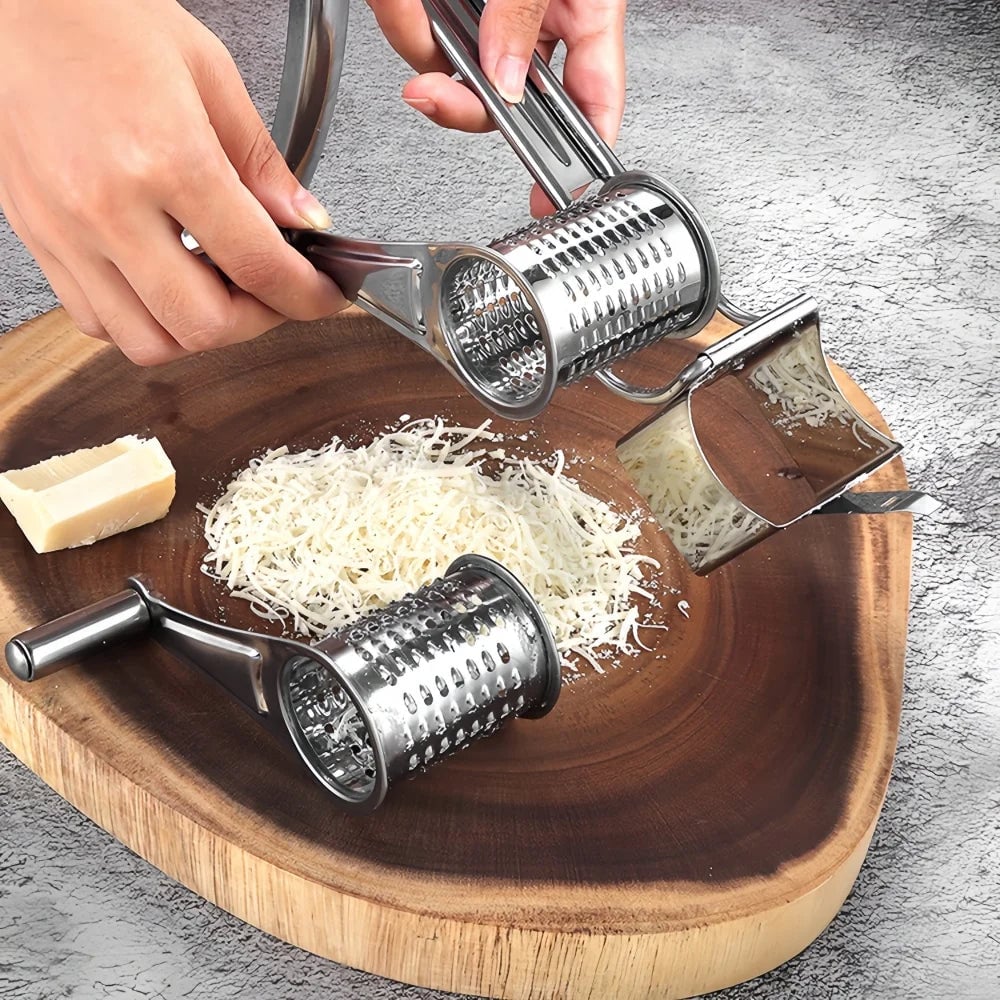 Stainless Steel Hand Crank Cheese Grater Vegetable Slicer