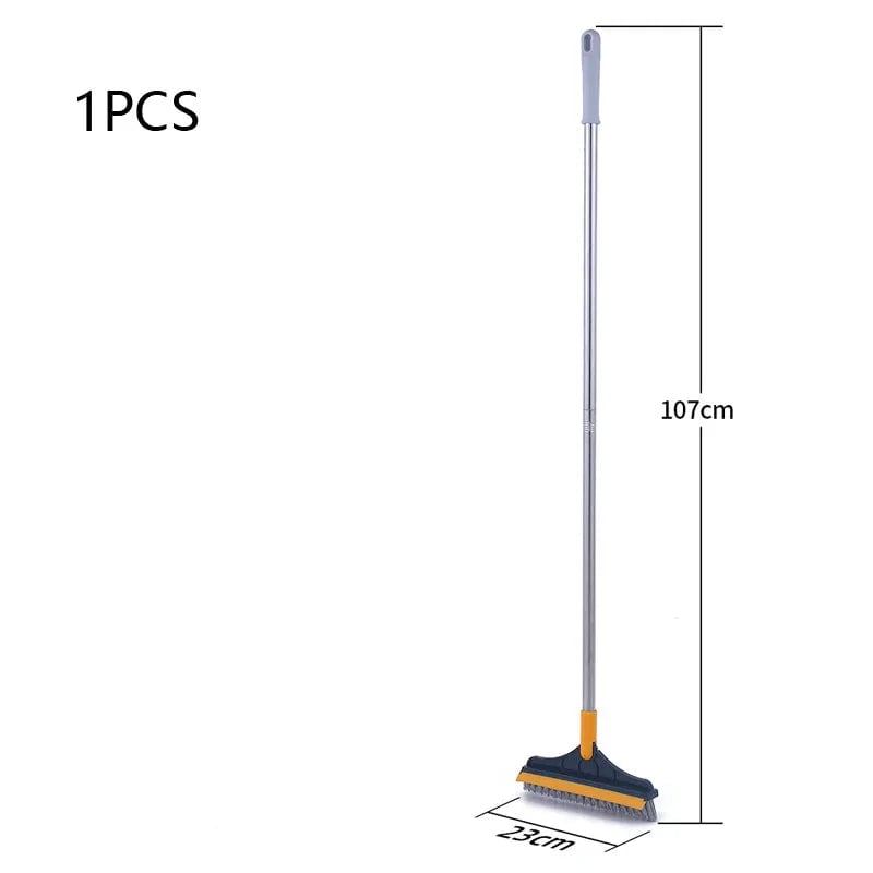 Long Handle Bathroom Floor Brush - Tile Grout & Seam Cleaning Tool