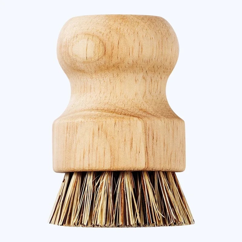 2pc Wooden Kitchen Dish Brush Set - Natural Sisal & Coconut Fiber