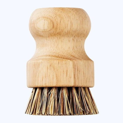 2pc Wooden Kitchen Dish Brush Set - Natural Sisal & Coconut Fiber