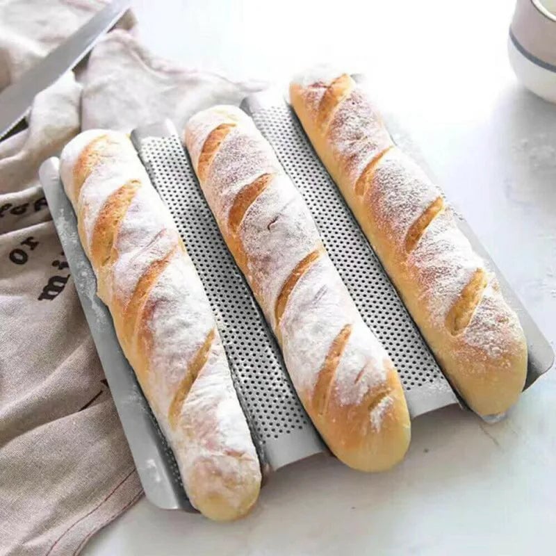 Baguette Bread Baking Pan - Non-Stick French Loaf Mould Tray