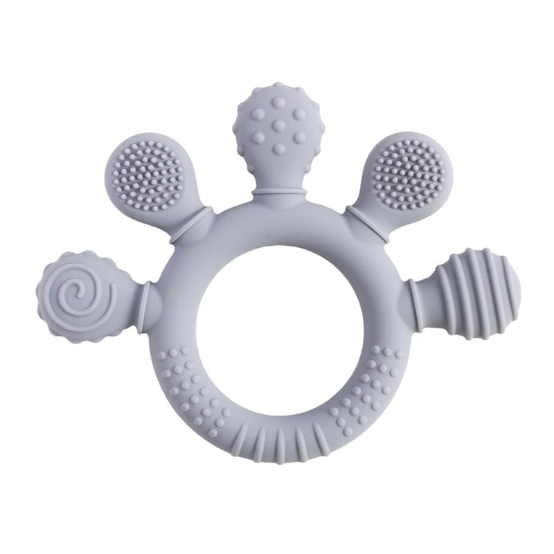 Food Grade Silicone Baby Teether BPA Free Sensory Rattle Toy