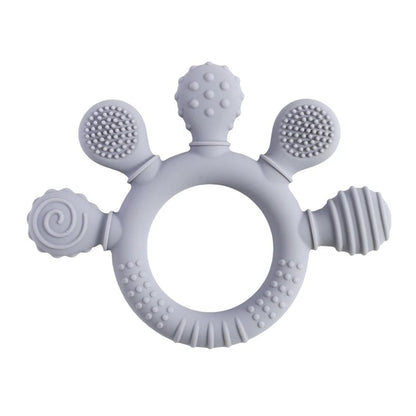 Food Grade Silicone Baby Teether BPA Free Sensory Rattle Toy