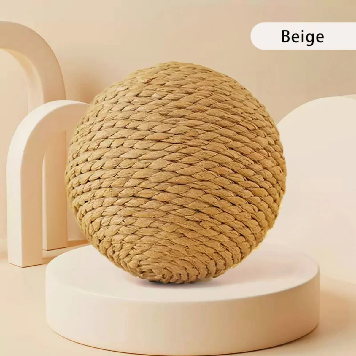 10CM Interactive Sisal Cat Scratching Ball - Teeth Cleaning Sound Toy