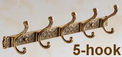 Antique Brass Wall Mount Robe Hook Towel Holder YT-3012