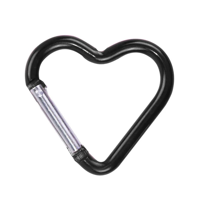 Heart-Shaped Aluminum Carabiner Keychain Clip Hook Water Bottle