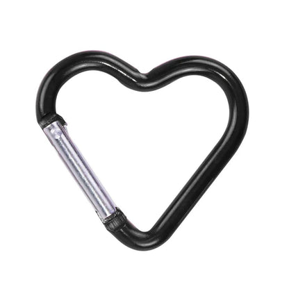 Heart-Shaped Aluminum Carabiner Keychain Clip Hook Water Bottle