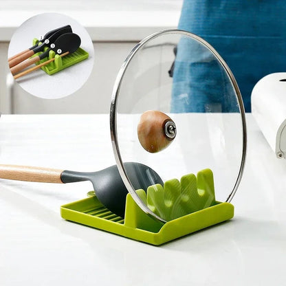 Multi-Purpose Kitchen Organizer - Spoon Rest, Fork & Spatula Rack