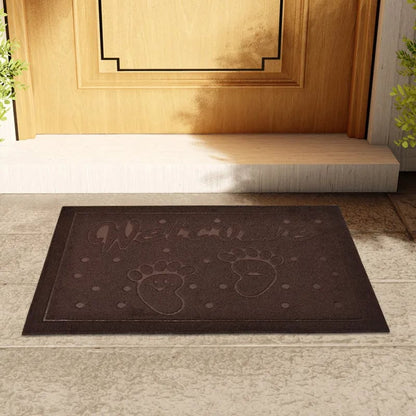 Personalized Non-Slip Rubber Door Mat - Waterproof Welcome Mat