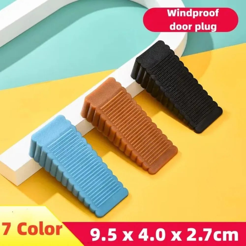 Silicone Door Stopper Wedge Block - Anti-Collision Safety Doorstop