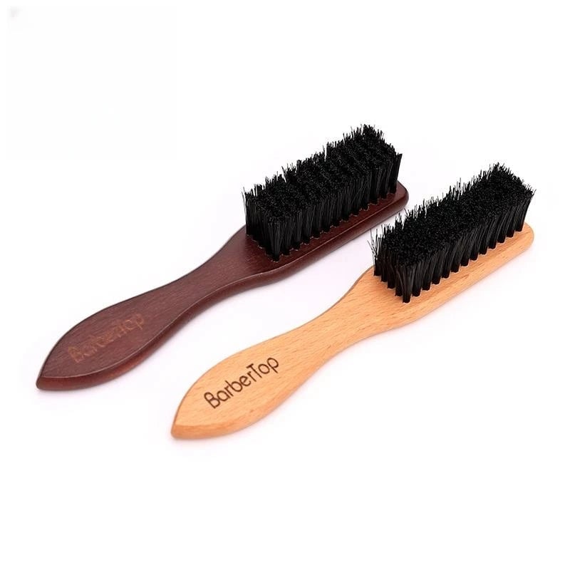 Professional Beard Brush Wooden Handle Soft Bristle Barber Tool