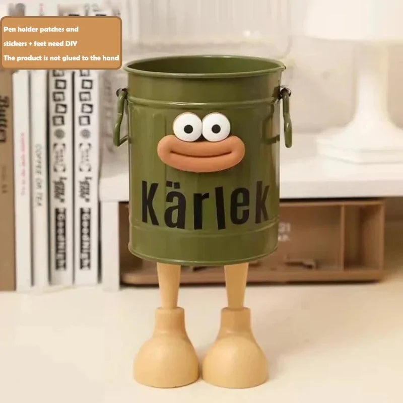 Cartoon Desk Organizer Multi-Compartment Pen Pencil Holder Storage