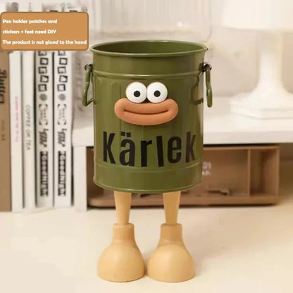 Cartoon Desk Organizer Multi-Compartment Pen Pencil Holder Storage