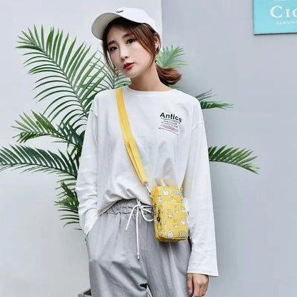 Gudetama Waterproof Oxford Mobile Phone Crossbody Bag Mini Purse