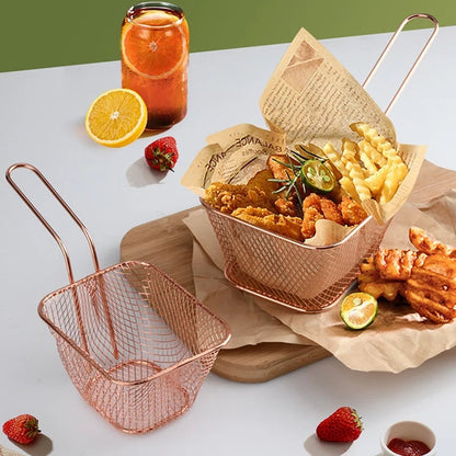 Stainless Steel Mini Square Oil-Separated Frying Basket