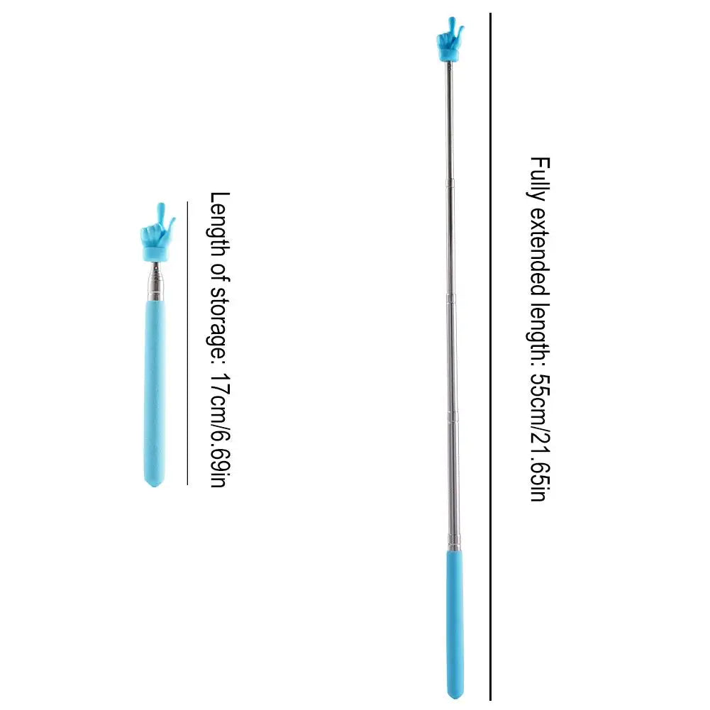 Retractable Finger Pointer Stick – Stainless Steel Telescopic Teaching Pointer