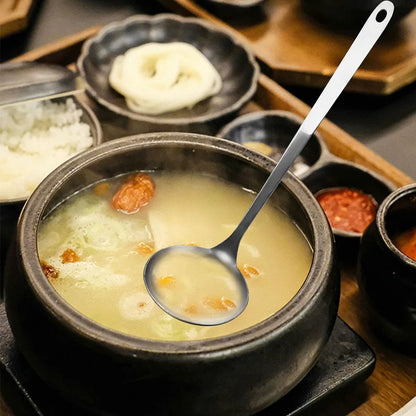 Stainless Steel Long Handle Slotted Soup Spoon Hot Pot Ladle