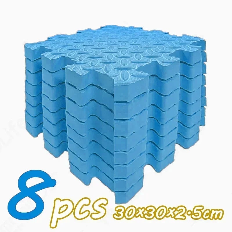 8Pcs 2.5cm Thick Nonslip Baby Play Mat Soundproof Puzzle Gym