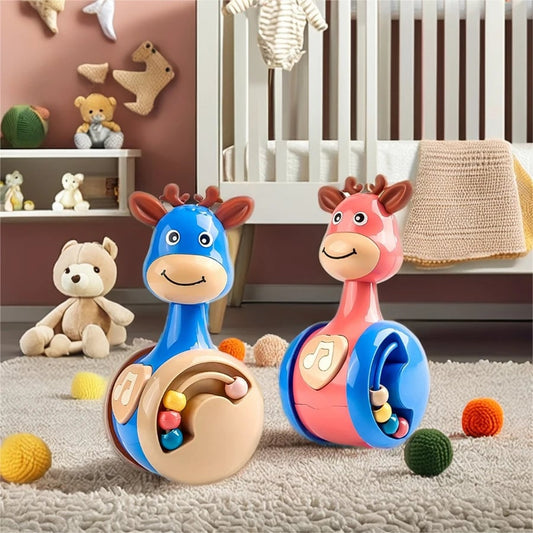 Fawn Sliding Tumbler Rattle - Educational Baby Toy with Sound