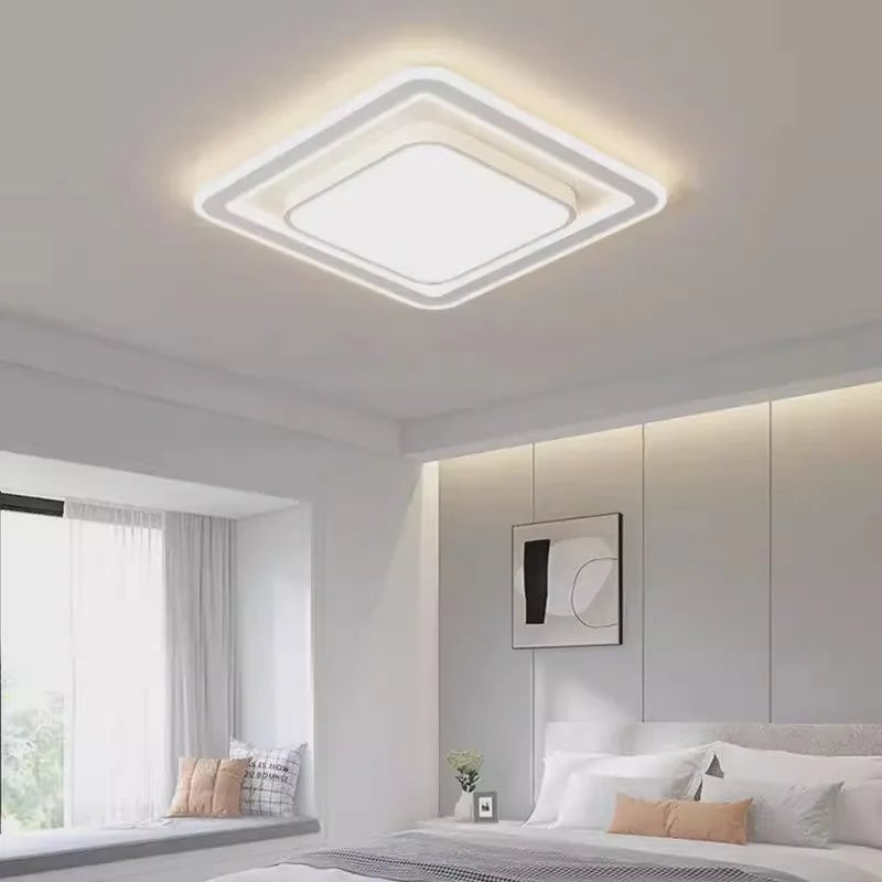 LED Ceiling Light Dimmable Remote Control Round Square Living Room