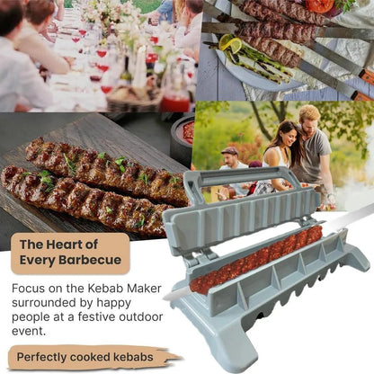 Single Row Kebab Maker Machine - Reusable Plastic BBQ Skewer Press