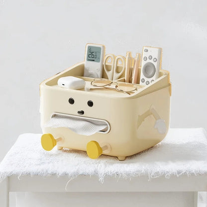 Multi-Function Desktop Organizer Box - Student Dorm Paper Towel Storage