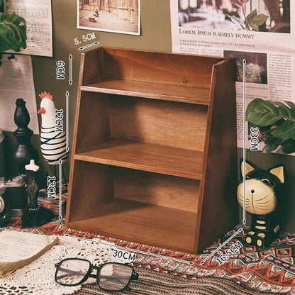 Vintage Wooden Perfume Organizer Rack - Multifunctional Storage