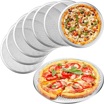 Round Aluminum Pizza Baking Screen with Holes 8-14 Inch Non-Stick