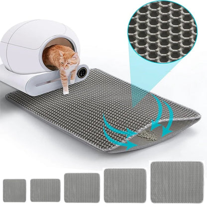 Large Waterproof Double Layer Cat Litter Mat Non-Slip Trapping Pad