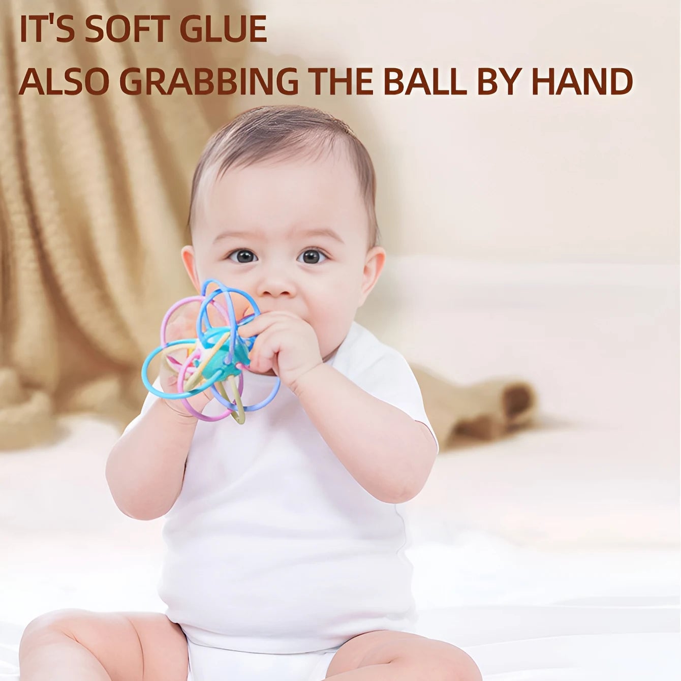 Manhattan Square Golfer Grips Teether Educational Ball Grinding Toy
