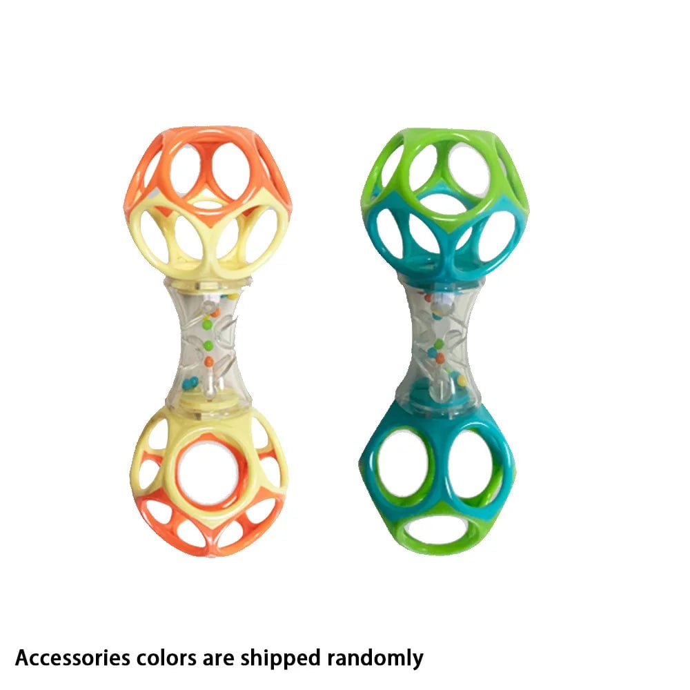 Baby Teether Rattle Barbell Toy - Safe BPA-Free 3+ Months