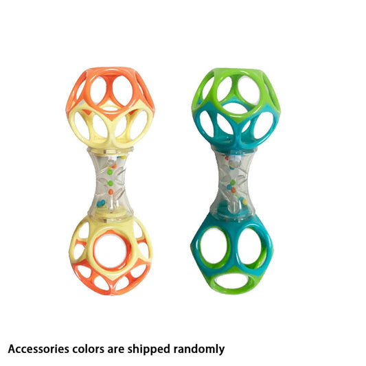 Baby Teether Rattle Barbell Toy - Safe BPA-Free 3+ Months