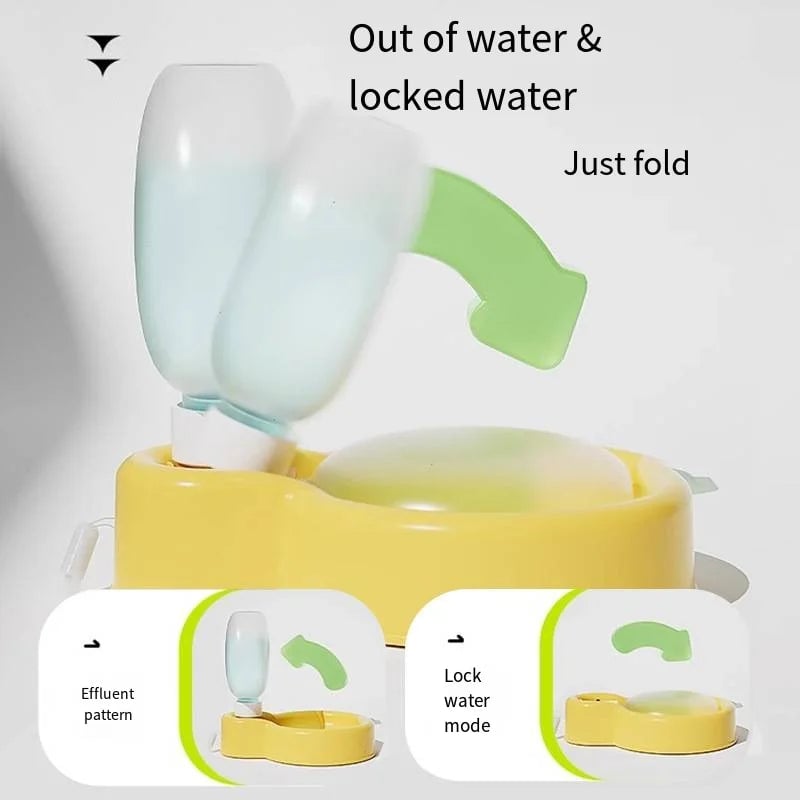 Portable Pet Water Dispenser with Foldable Bowl - Travel Bottle