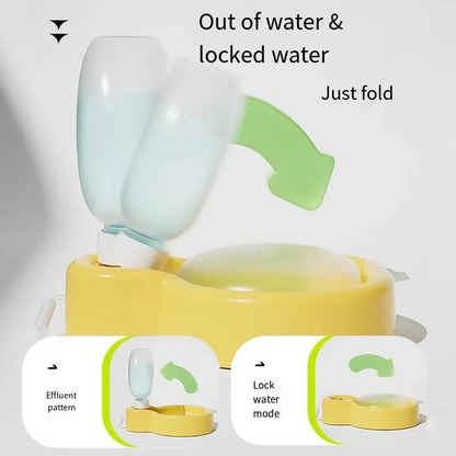 Portable Pet Water Dispenser with Foldable Bowl - Travel Bottle
