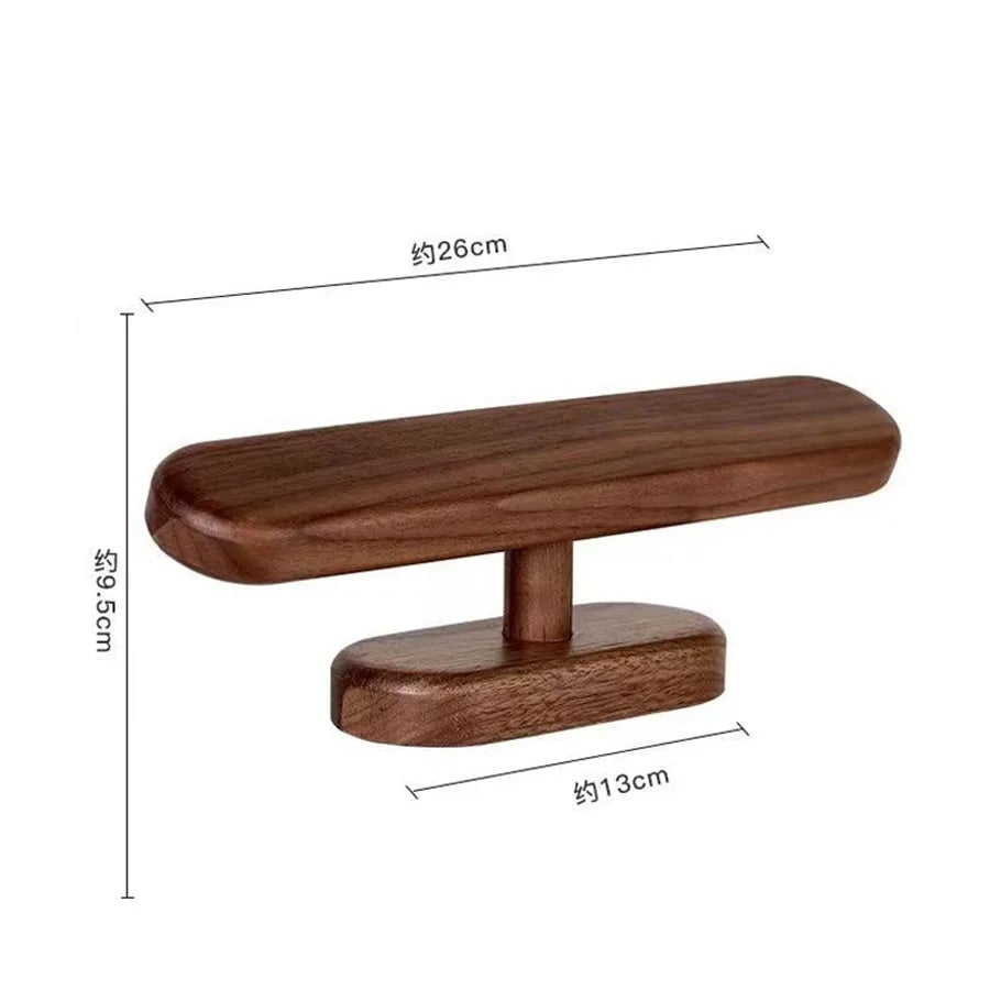 Walnut Wood Watch Display Stand - Jewelry Organizer Bracket Holder