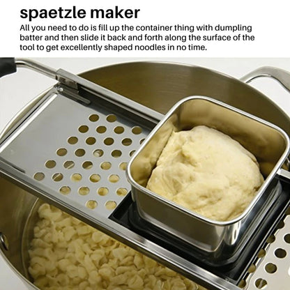 Stainless Steel Spaetzle Maker with Comfort Grip - Dumpling Press
