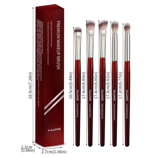 5-Piece Eye Makeup Brush Set - Soft Bristle Concealer & Eyeshadow