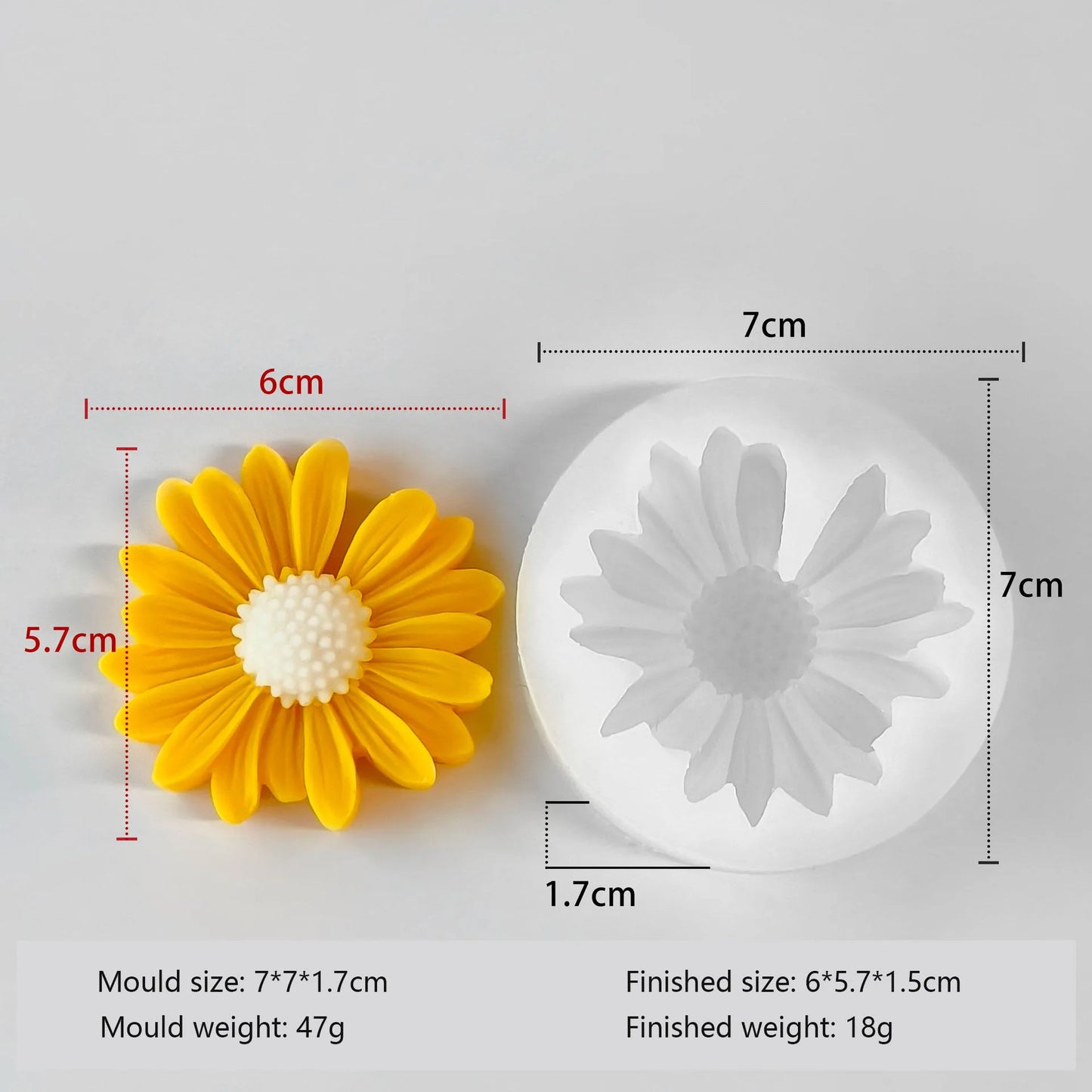 Handmade Daisy Sunflower Soap Plaster Diffuser Stone Mold DIY Kit