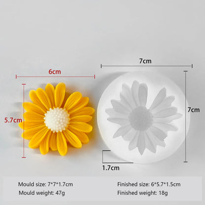 Handmade Daisy Sunflower Soap Plaster Diffuser Stone Mold DIY Kit