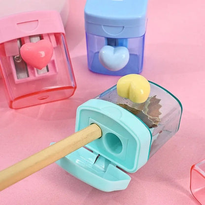 Cartoon Pencil Sharpener Single/Double Hole Student School Office