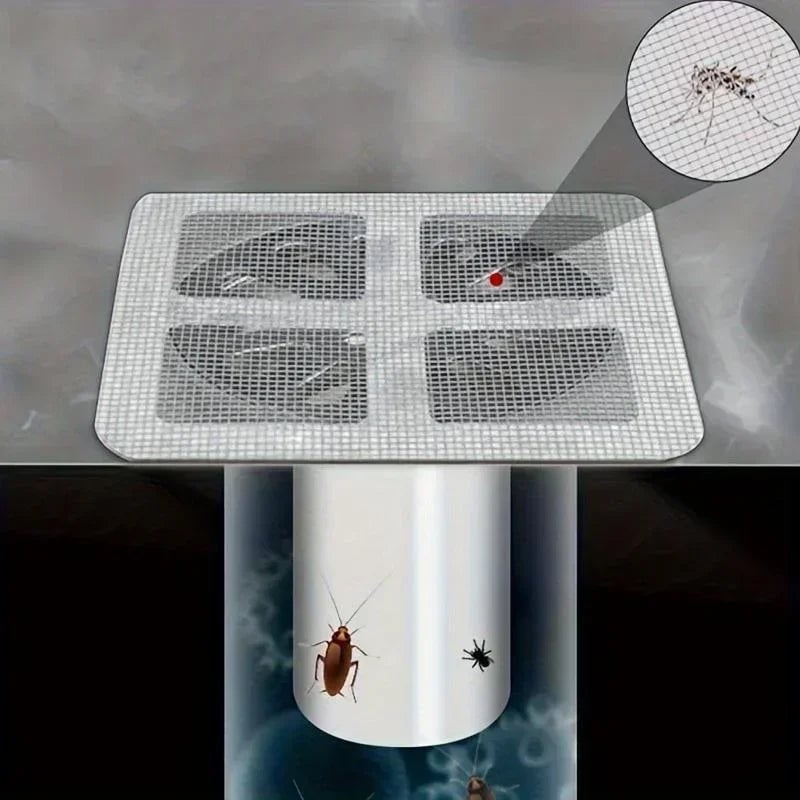 10pcs Disposable Mesh Shower Drain Hair Catcher Covers Strainer