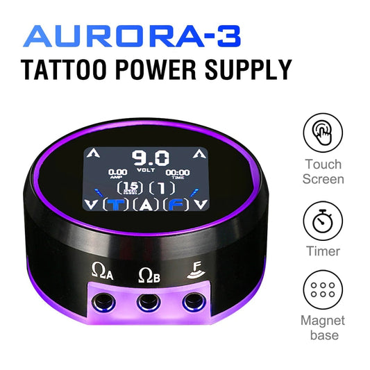 Aurora 2 Dual Output LCD Touch Screen Tattoo Power Supply Battery